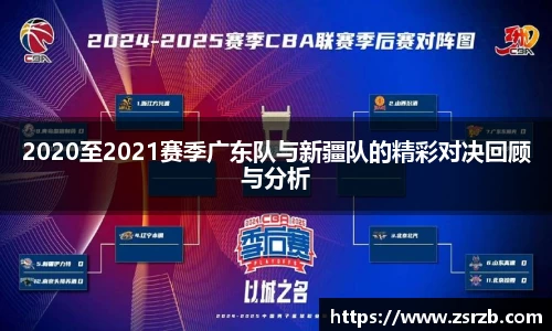 2020至2021赛季广东队与新疆队的精彩对决回顾与分析